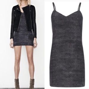 All Saints 💯 Silk Snakeskin Grayscale Slip Dress